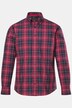 Chemise à carreaux JP 1880, manches longues et col à pointes boutonnée, coupe Modern Fit - jusqu'au 8 XL