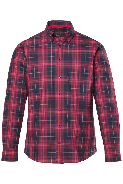 Kostkovaná košile, dlouhé rukávy, límeček s knoflíky, Modern střih, do 8XL