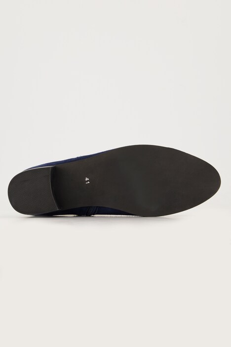 Leder-Stiefeletten, Veloursleder, Elastikeinsatz, Weite H