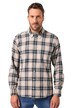 Kostkovaná flanelová košile JP1880, dlouhé rukávy, límeček s knoflíky, Modern střih, do 8XL