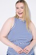 Tanktop, Slim Shape, Rippjersey, Ringel