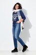 Jeans Mia, Ziersteine, Komfortbund, Stretchdenim
