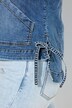 Denim jasje, rugprint, oversized, overhemdkraag