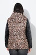 Doudoune matelassée HYPRAR, motif léopard/aspect cuir, matière recyclée