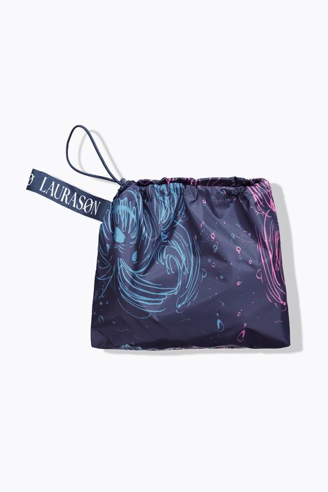 Functionele regencape, unisex, print, capuchon