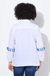 Shirt blouse, A-line, embroidered trims and fringes