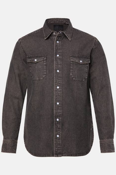 JP1880 color-denim overhemd FLEXNAMIC®, lange mouwen, kentkraag, Modern-Fit, tot 8XL