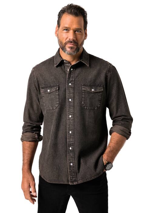 Barevná džínová košile, FLEXNAMIC®, dlouhé rukávy, Kent límeček, Modern střih, do 8XL