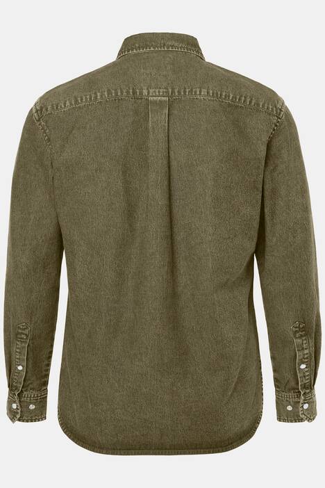 JP1880 color-denim overhemd FLEXNAMIC®, lange mouwen, kentkraag, Modern-Fit, tot 8XL