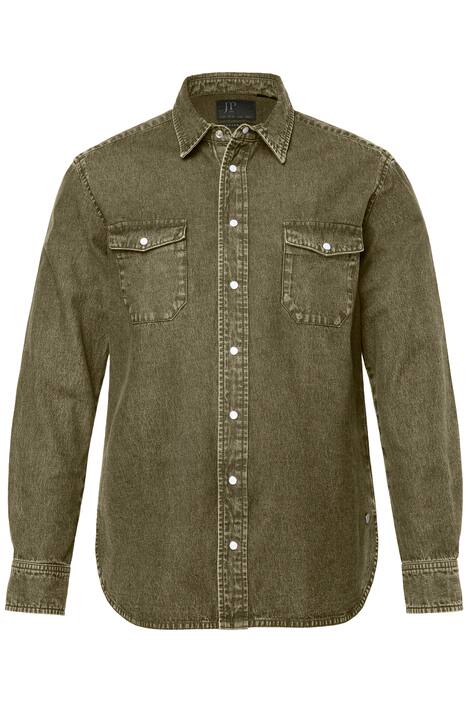 Barevná džínová košile, FLEXNAMIC®, dlouhé rukávy, Kent límeček, Modern střih, do 8XL