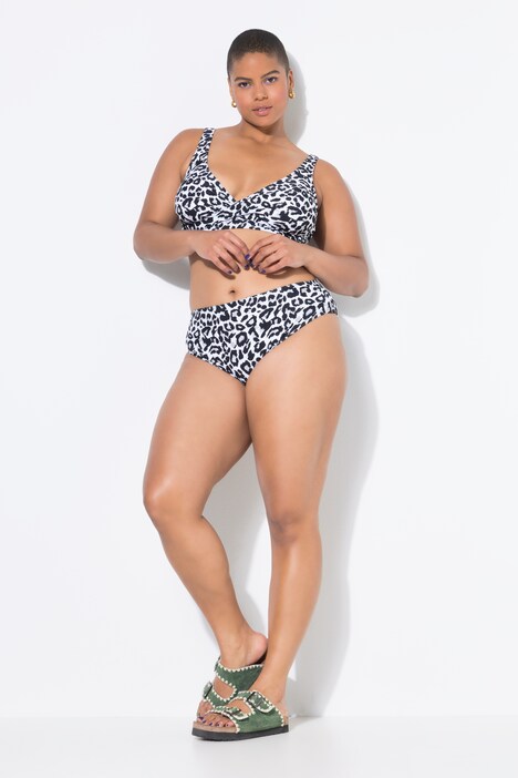 Bikini-Top, Softcups, Leo, Drapierung