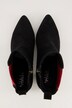 Bottines en cuir suédé, empiècement élastique - largeur H