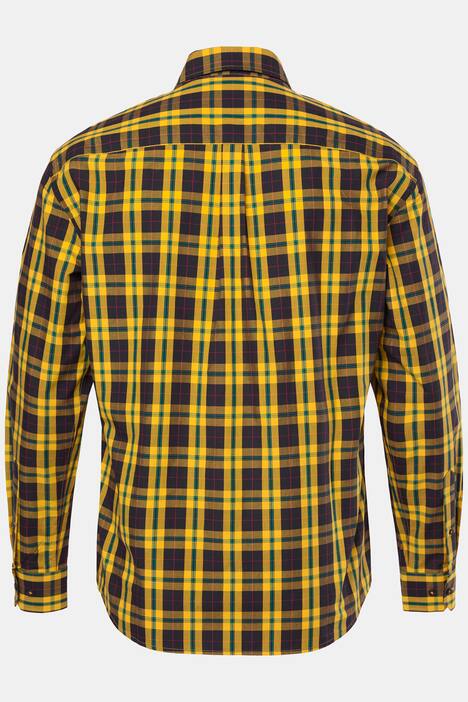 JP1880 ruitenshirt, lange mouwen, kentkraag, Modern-Fit, tot 8XL