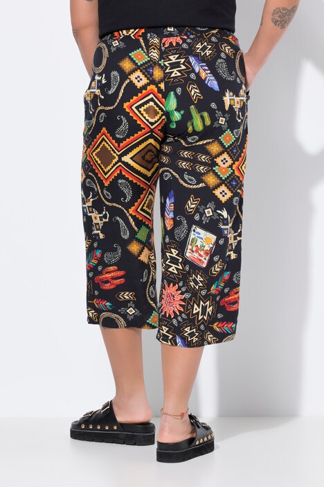 Pantalón, pierna recta y ancha, estampado del Oeste