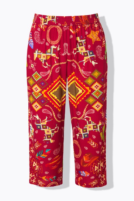 Trousers, wide, straight leg, western pattern