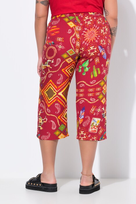 Trousers, wide, straight leg, western pattern