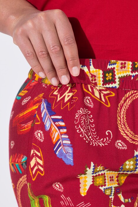 Trousers, wide, straight leg, western pattern