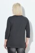Camisa, rayas horizontales, forma en A, cuello alzado, mangas 3/4