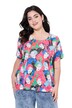 Tričko, pohodlný střih, vzor obličejů
