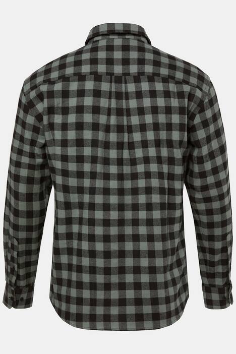 JP1880 geruit flanellen overhemd, lange mouwen, kentkraag, Modern-Fit, tot 8XL