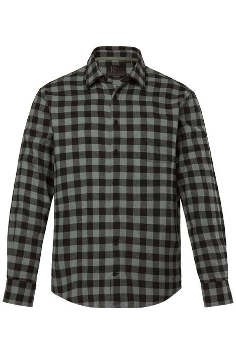 Kostkovaná flanelová košile, dlouhé rukávy, Kent límeček, Modern střih, do 8XL