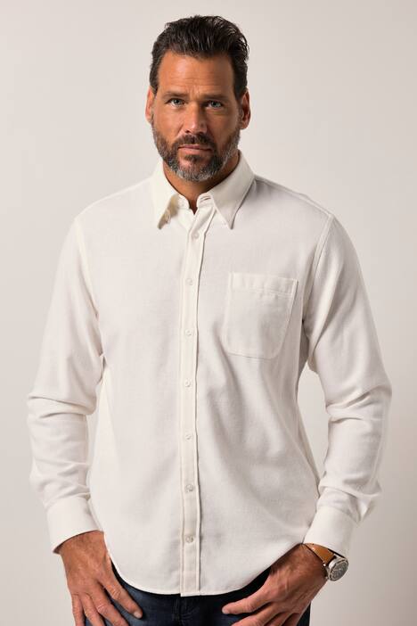 JP1880 geruit flanellen overhemd, lange mouwen, verborgen buttondown-kraag, Modern-Fit, tot 8XL