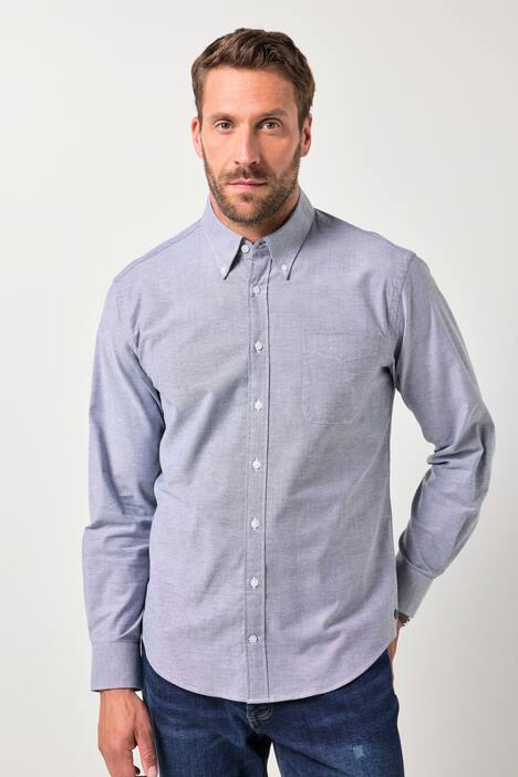 JP1880 Oxford-overhemd FLEXNAMIC®, lange mouwen, buttondown-kraag, Modern-Fit, tot 8XL