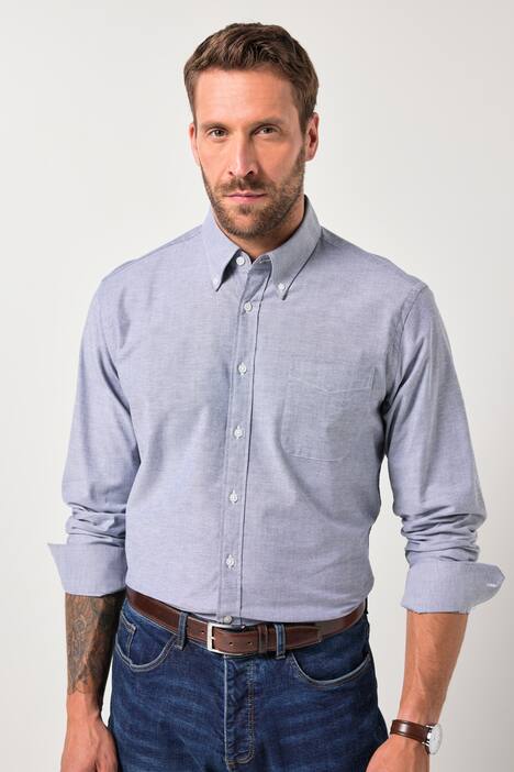 JP1880 Oxford-overhemd FLEXNAMIC®, lange mouwen, buttondown-kraag, Modern-Fit, tot 8XL
