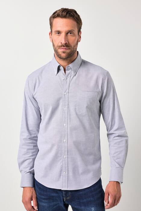 JP1880 Oxford-overhemd FLEXNAMIC®, lange mouwen, buttondown-kraag, Modern-Fit, tot 8XL