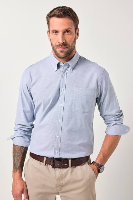 JP1880 Oxford-overhemd FLEXNAMIC®, lange mouwen, buttondown-kraag, Modern-Fit, tot 8XL