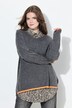 Maglione con orli colorati, scollo a V e maniche lunghe