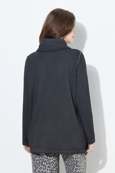 Sweatshirt, New York, opstaande kraag, lange mouw, cold dyed