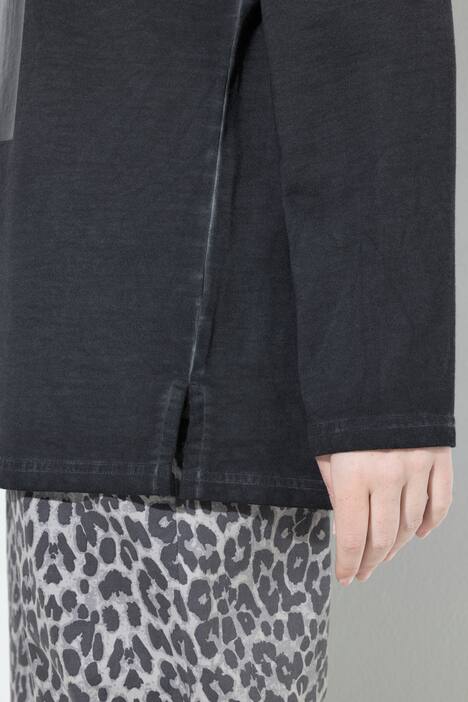 Sweatshirt, New York, opstaande kraag, lange mouw, cold dyed
