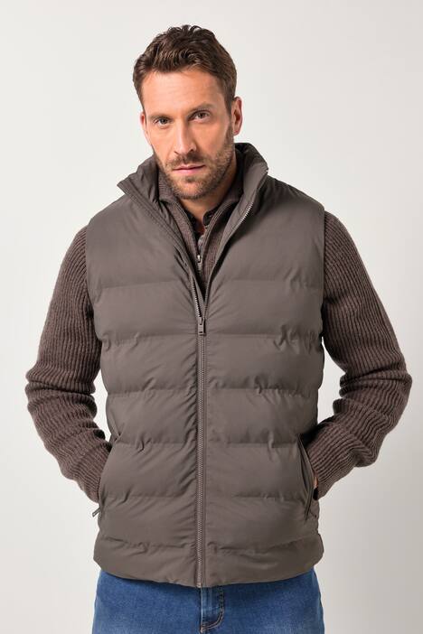 Gilet JP1880 con trapuntatura al laser, collo alto e tasche con zip, fino alla tg. 7XL