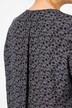 Bluse, A-linje, rynkeindsats, farvet minimønster