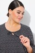 Bluse, A-linje, rynkeindsats, farvet minimønster