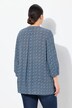 Bluse, A-Linie, Smok-Einsatz, farbiges Minimalmuster