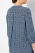Bluse, A-Linie, Smok-Einsatz, farbiges Minimalmuster