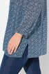 Bluse, A-Linie, Smok-Einsatz, farbiges Minimalmuster