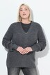 Vest, patentbreisel, V-hals, lange mouw, percentage wol