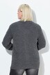 Vest, patentbreisel, V-hals, lange mouw, percentage wol