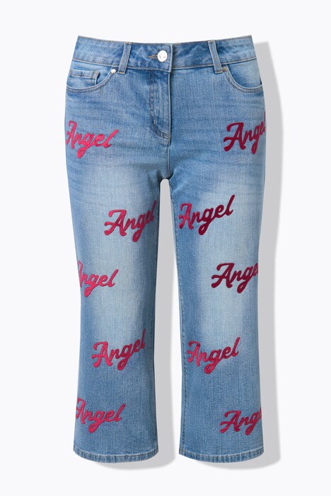 Vaqueros Paula, Straight Fit, estampado de letras