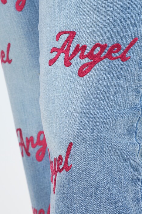 Vaqueros Paula, Straight Fit, estampado de letras