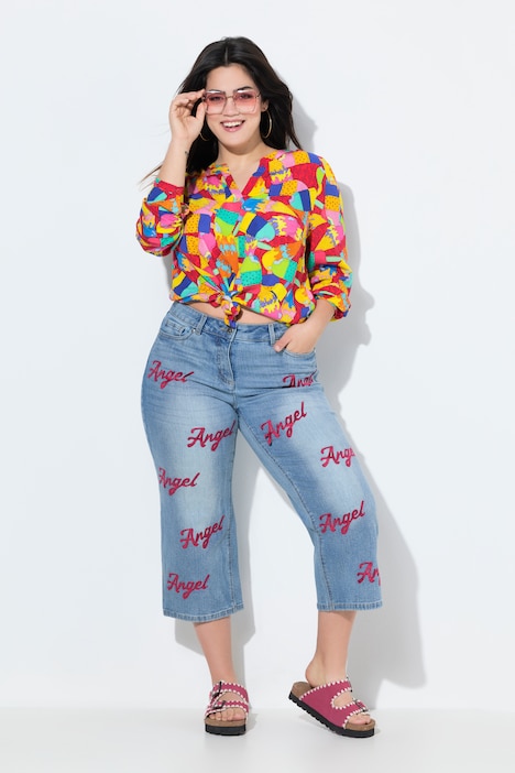 Vaqueros Paula, Straight Fit, estampado de letras