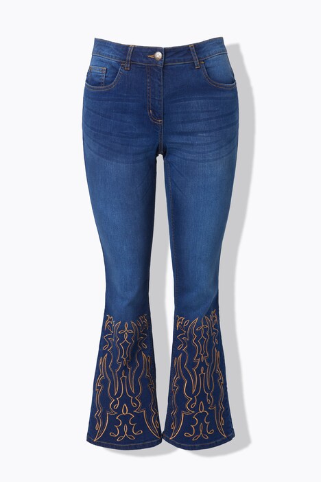 Vaqueros Bootcut Lea, bordados del oeste, 5 bolsillos