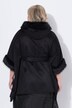 Ponchojakke, oversized, Detaljer i kunstpels