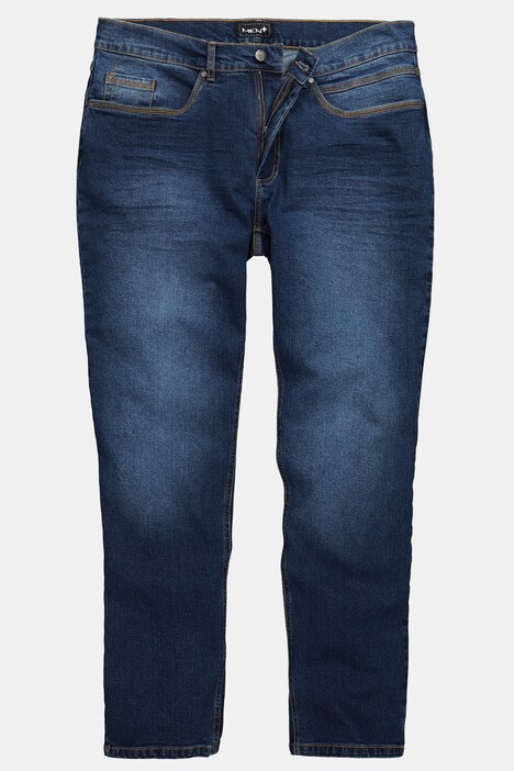 Men+ jeans, denim, avsmalende loose fit, 5-lommers, opptil 72/36