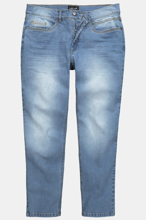 Men+ jeans, denim, avsmalende loose fit, 5-lommers, opptil 72/36