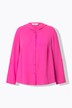 Blusa dal taglio svasato in crêpe con cappuccio