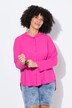 Blusa dal taglio svasato in crêpe con cappuccio